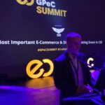 Tanner Laycock on stage at GPeC Summit, Romania
